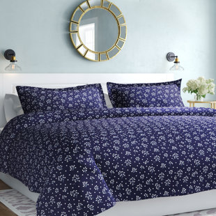 Modern Tree Duvet Set Contemporary Blue Bedroom Bedding Bed Cover Shams 3pc NEW