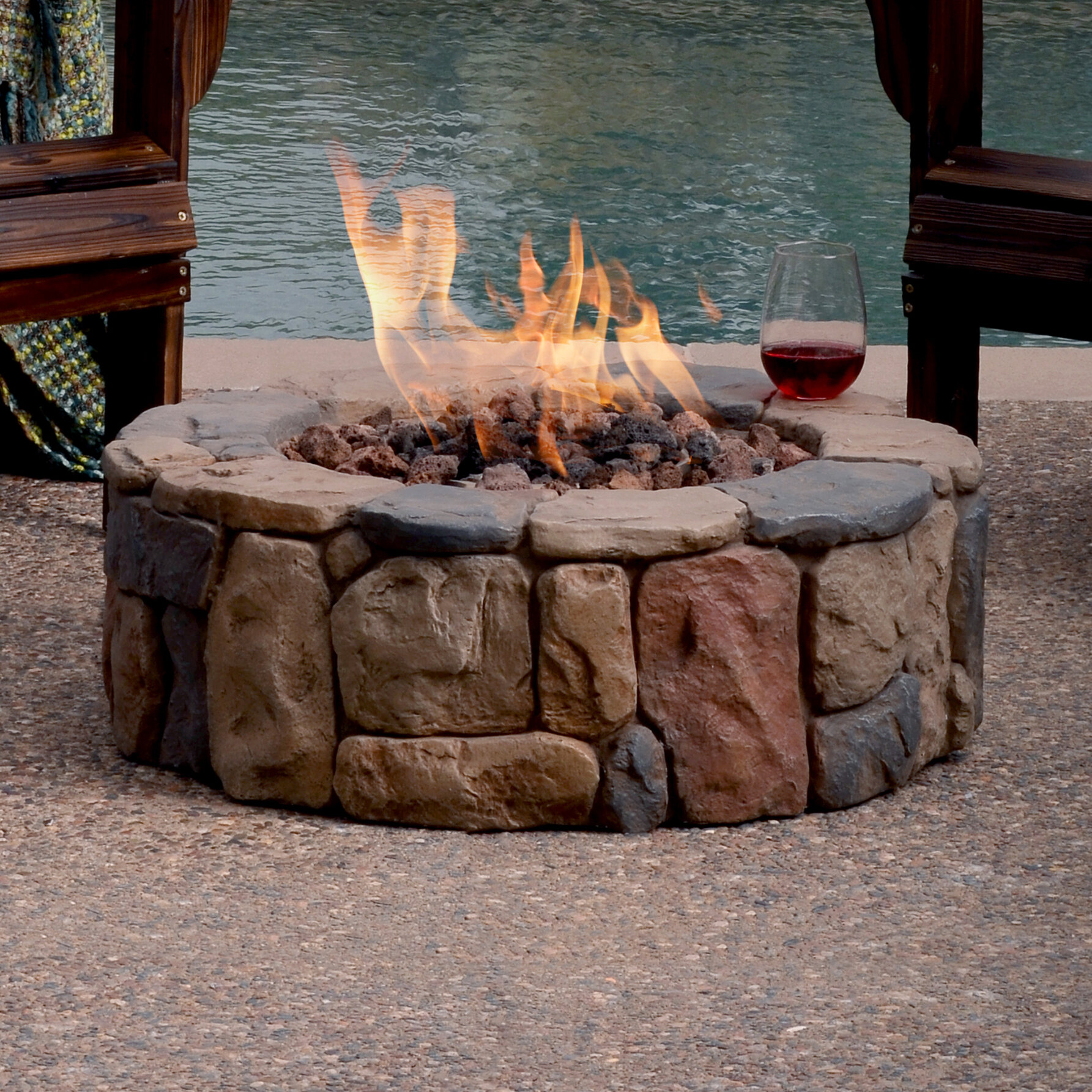 Bond Petra Stone Propane Gas Fire Pit Table Reviews Wayfair