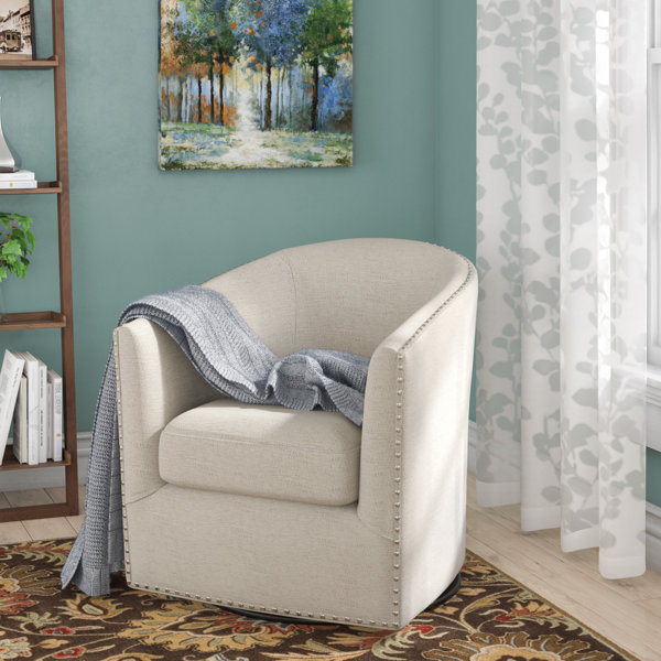 Leominster Swivel Barrel Chair By Three Posts Best #1