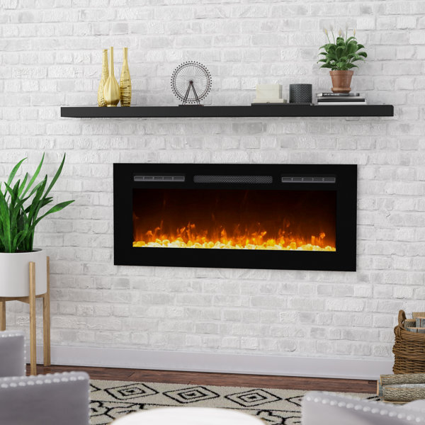 DeMotte Wall Mounted Electric Fireplace by Ivy Bronx