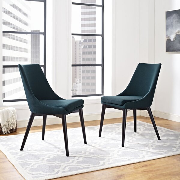 Carlton Wood Leg Upholstered Dining Chair By Corrigan Studio