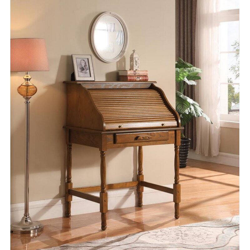 Canora Grey Angeline Solid Wood Secretary Desk Wayfair