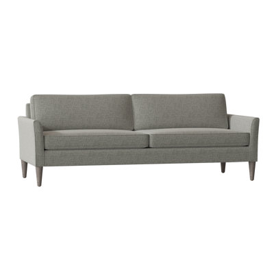 Metro 8775 Flared Arm Sofa with Reversible Cushions Hekman Body Fabric 1002083 Leg Color Aged Gray USB  Power Hub Nickel Face Plate  White O