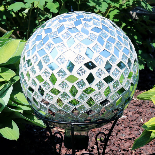 Nickerson Mirrored Diamond Mosaic Gazing Globe by World Menagerie
