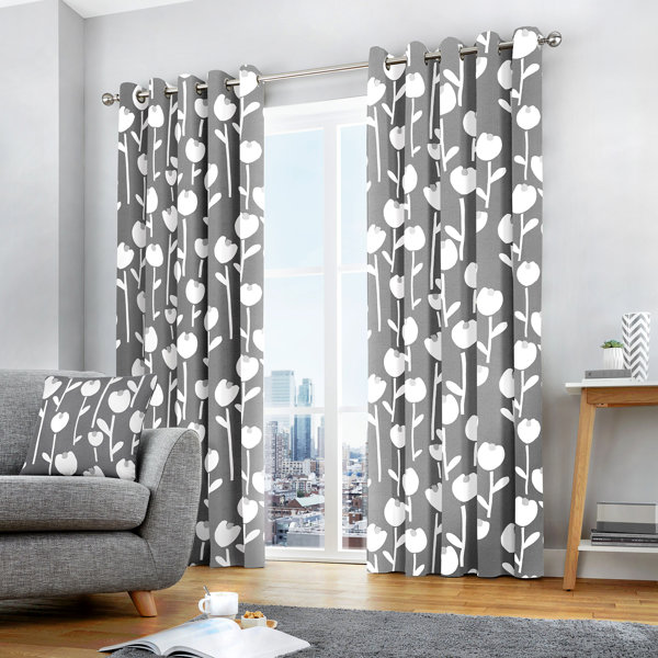 Zipcode Design Momsen Eyelet Room Semi Sheer Curtains ...