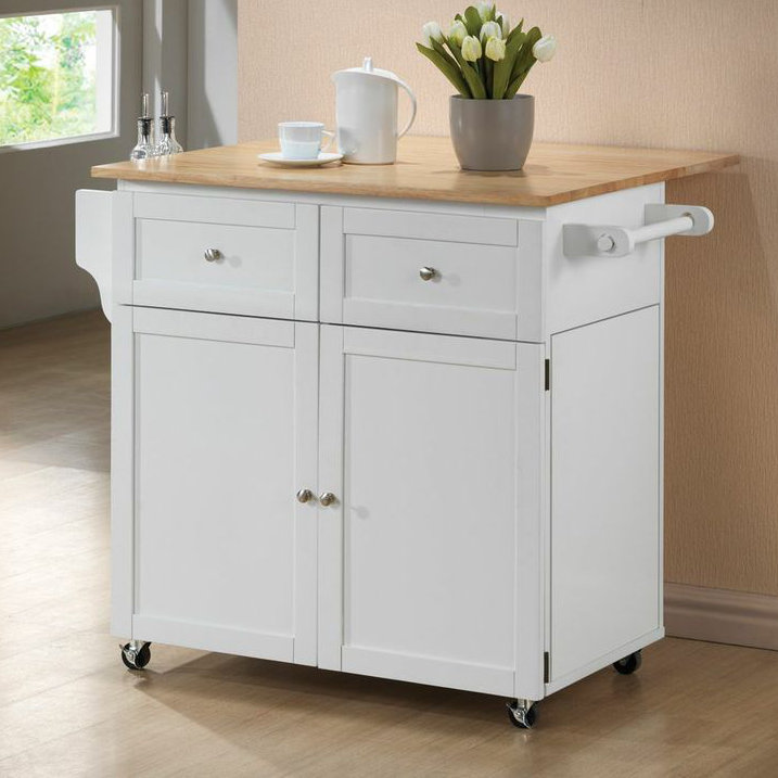 Wildon Home Carol Kitchen Island With Butcher Block Top Reviews