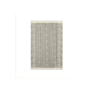 Domingo Sheer Divine Door Geometric Sheer Rod Pocket Single Curtain Panel