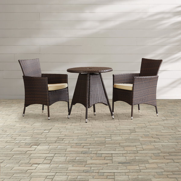 1 Betria 3 Piece Bistro Set With Cushions By Mercury Row