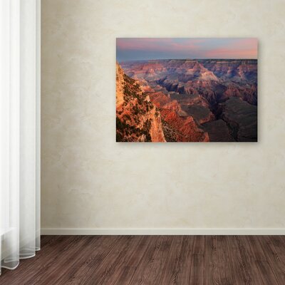 'Grand Canyon Sunrise' by Pierre Leclerc Framed Photographic Print on Wrapped Canvas Trademark Fine Art Size: 14