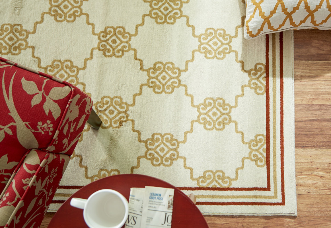 Andover Mills Ivory Trellis Area Rug & Reviews Wayfair