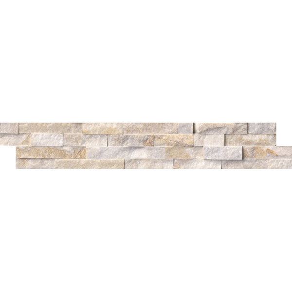 6 x 24 Quartzite Splitface in White/Gold by MSI