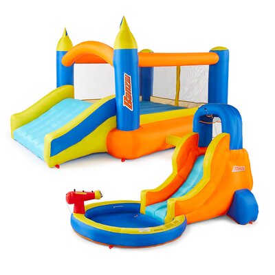 banzai lazy river inflatable outdoor adventure water park slide and splash pool