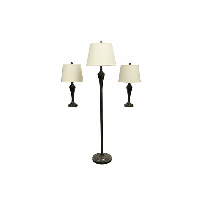 gambier 3 piece table and floor lamp set