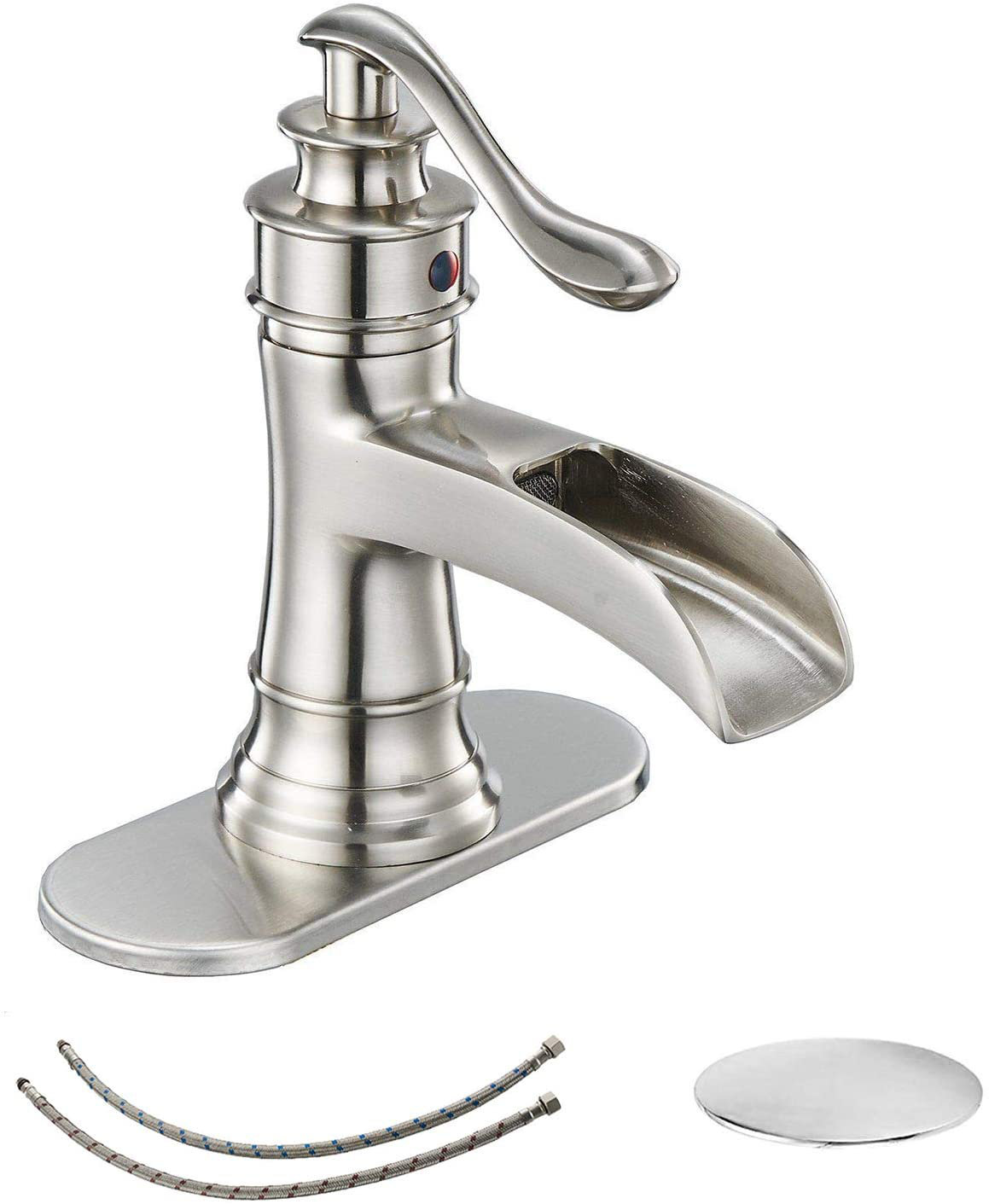 Waterfall Bathroom Sink Faucet Single Handle Vanity Basin Mixer Taps Deck Mount Waterfall Bathroom Sink Faucet Single Handle Vanity Basin Mixer Taps Deck Mount
