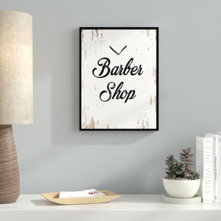 Barber Decor Wayfair Barber Framed Textual Art On Canvas