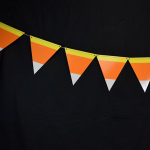 Halloween Candy Corn Flag Pennant Banner
