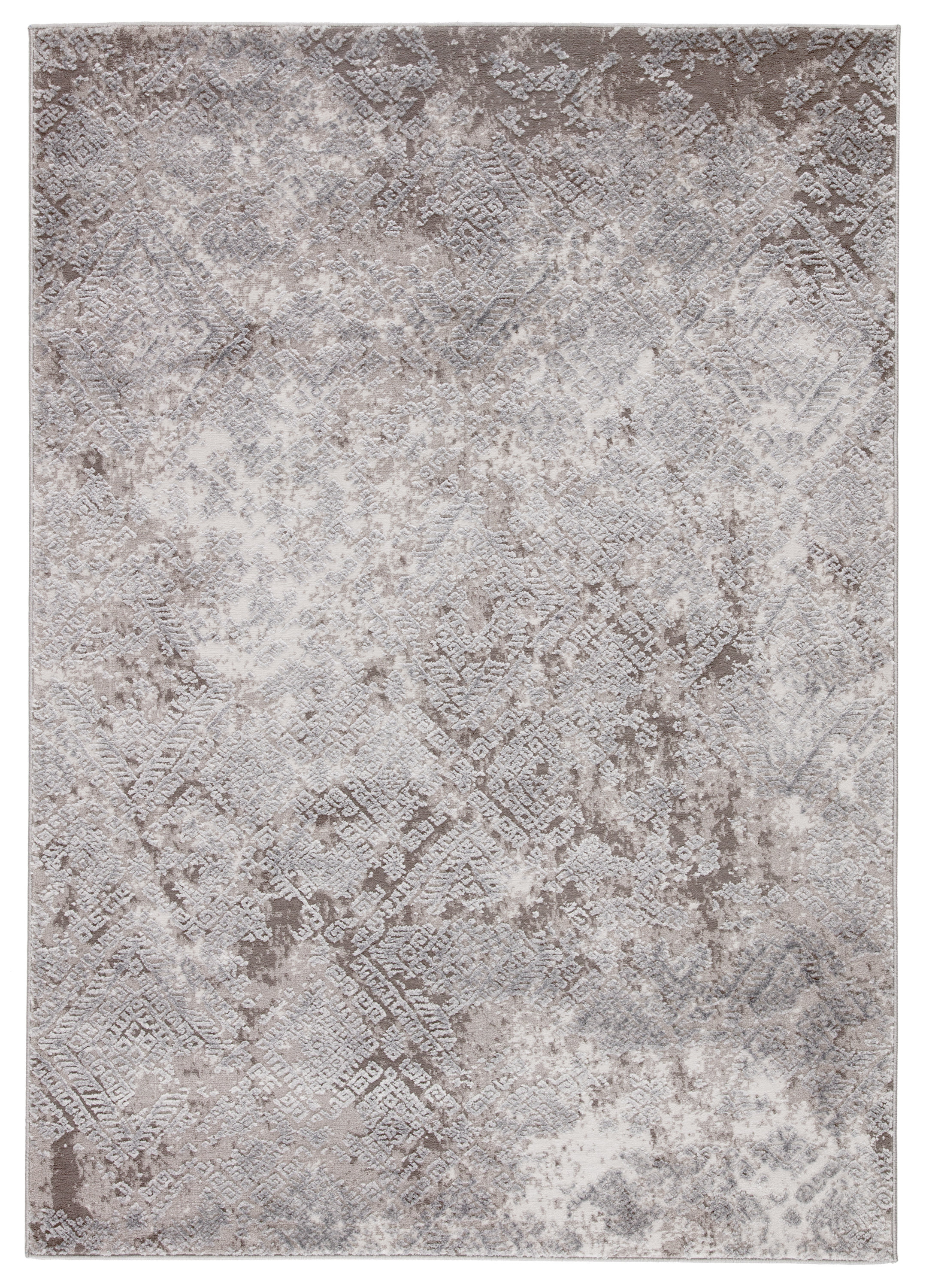 Alvina Geometric Gray White Area Rug Alvina Geometric Gray White Area Rug