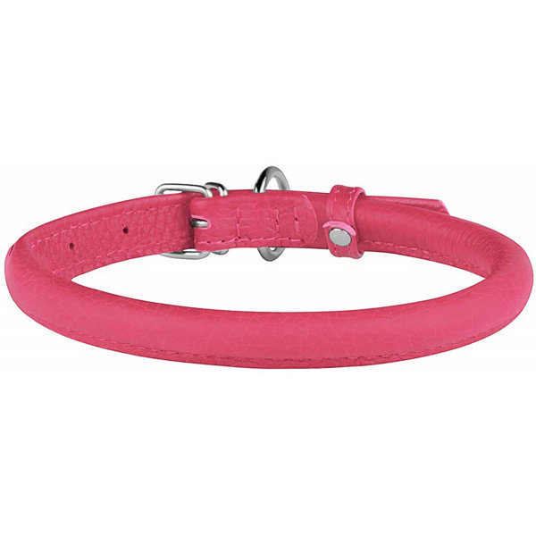 small rolled leather dog collar