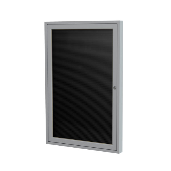 Ghent 1 Door Enclosed Letter Board with Satin Aluminum Frame by Ghent| @ $210.99