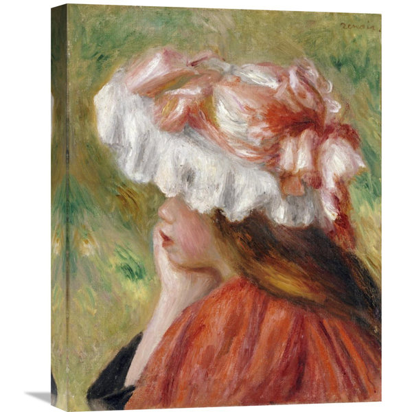 Global Gallery Head Of A Young Girl In A Red Hat By Pierre