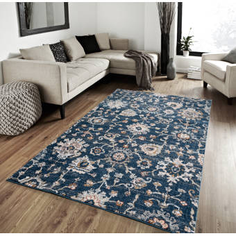 World Menagerie Reeder Navy Area Rug Wayfair Ca