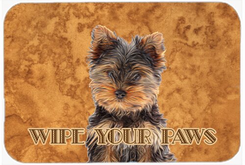 Caroline S Treasures Yorkie Puppy Yorkshire Terrier Wipe Your Paws Rectangle Non Slip Bath Rug Wayfair