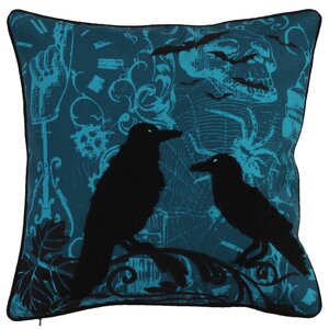 Halloween Crow Throw Pillow