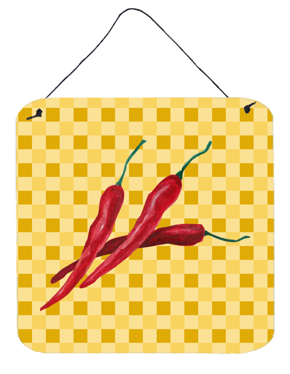 Chili Peppers On Basketweave Wall Décor Chili Peppers On Basketweave Wall Décor