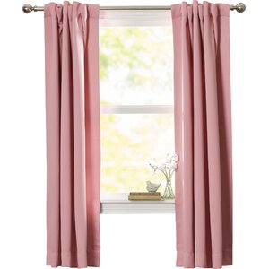 Solid Blackout Thermal Rod Pocket Curtain Panels (Set of 2)