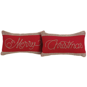 Revelry 2 Piece Merry Christmas Lumbar Pillow Set