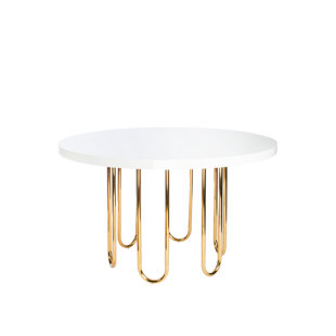 Modern Contemporary Gold Dining Table Base Allmodern Willow Gold Base Dining Table