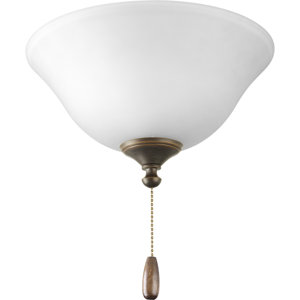 3-Light Antique Bronze Bowl Ceiling Fan Light Kit