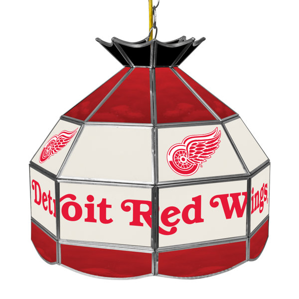 NHL Stained Glass 1-Light Pool Table Lights Pendant by Trademark Global