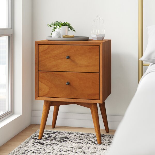 Modern Contemporary Sukey 2 Drawer Nightstand Allmodern