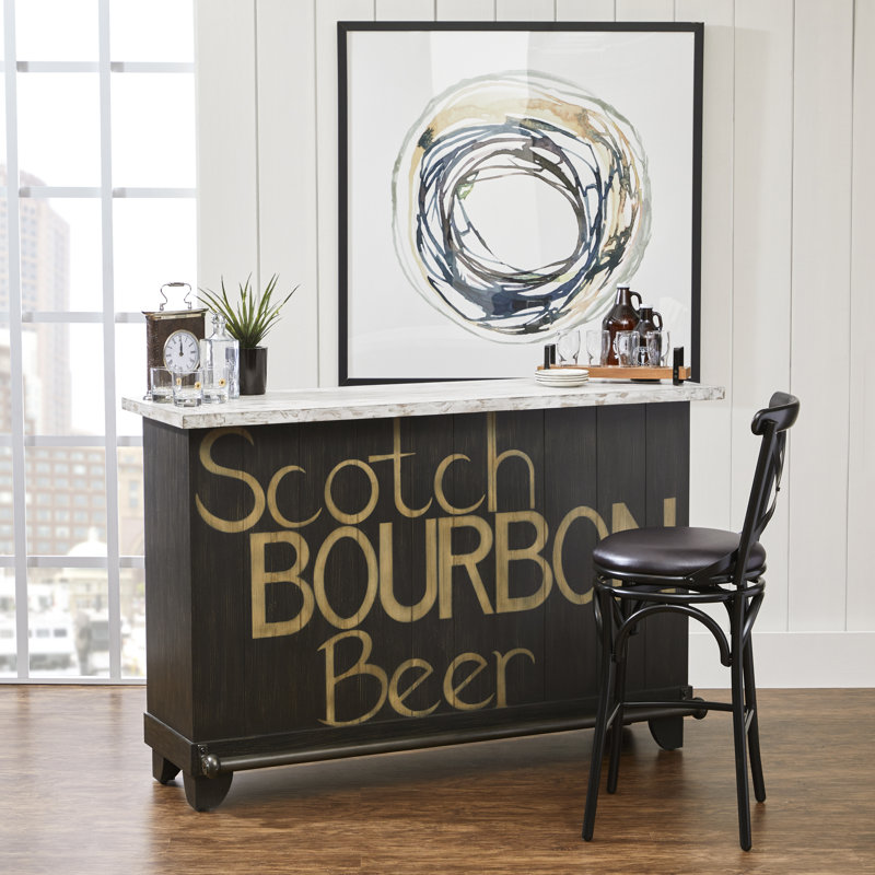 Red Barrel Studio Kingery Bourbon Locking Home Bar With Wine Storage Reviews