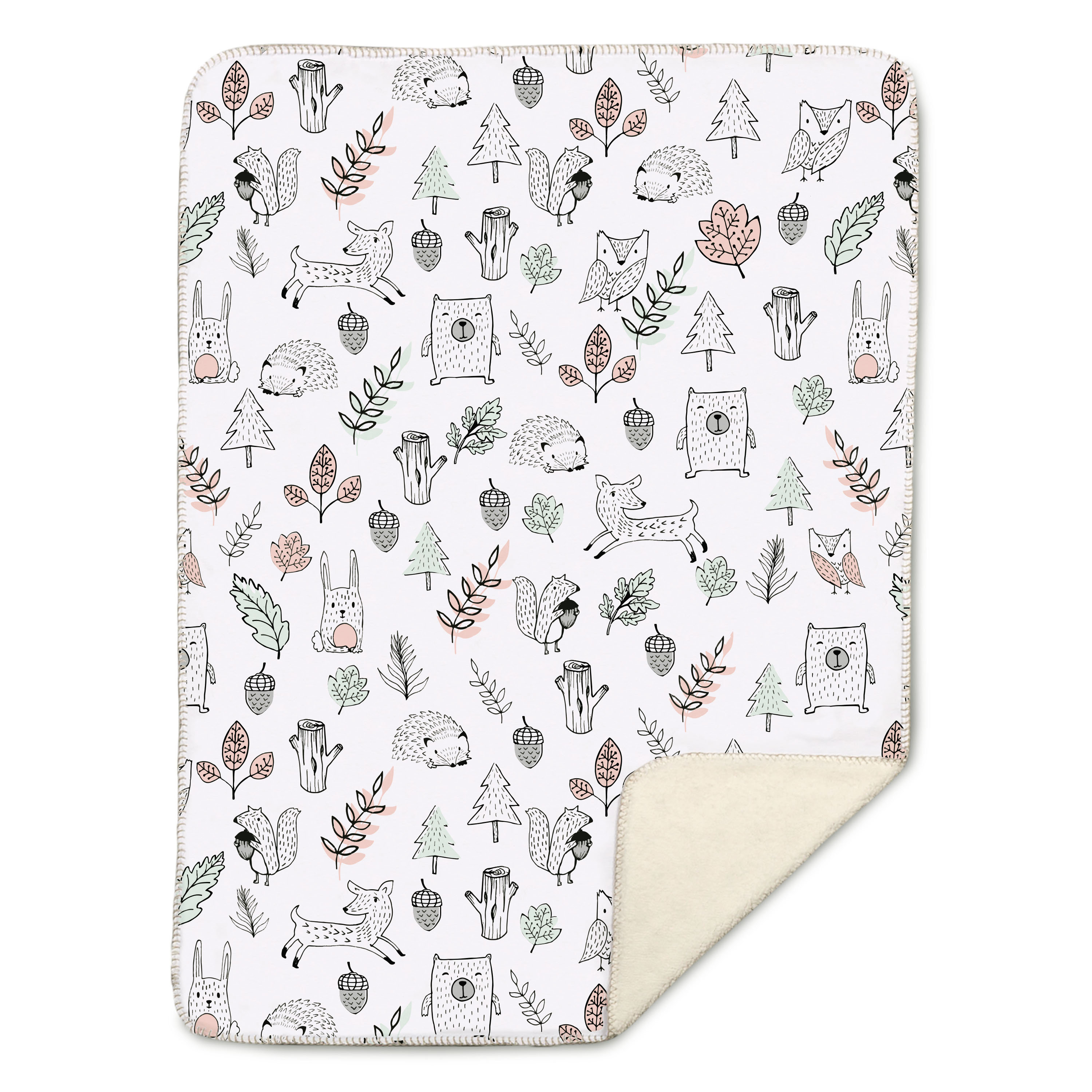 woodland baby blanket