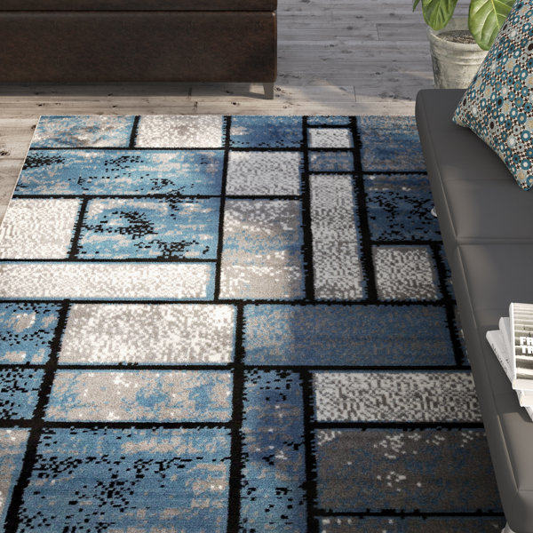 Giuliana Dusty Brick Light Blue/Gray Area Rug by Zipcode Design