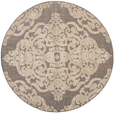 Lievin Taupe Area Rug Lark Manor Rug Size: Round 6'7" x 6'7"