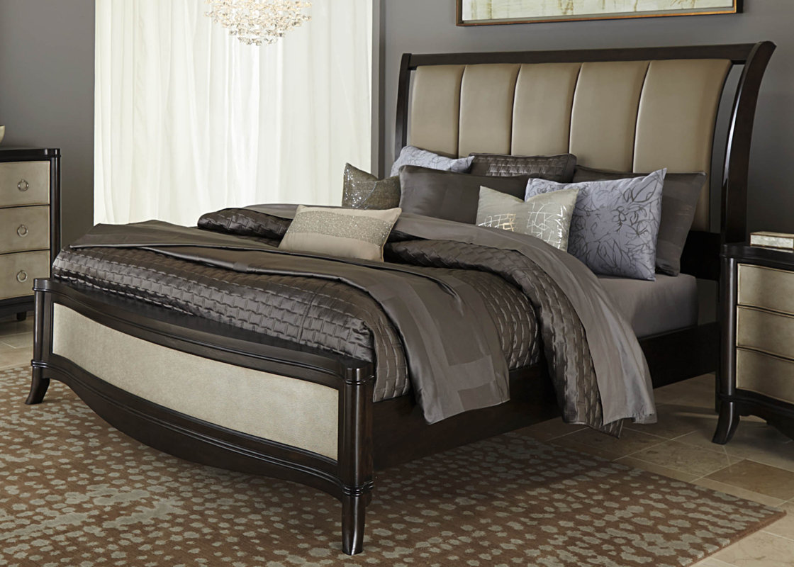 House of Hampton Barresi Upholstered Sleigh Headboard & Reviews Wayfair