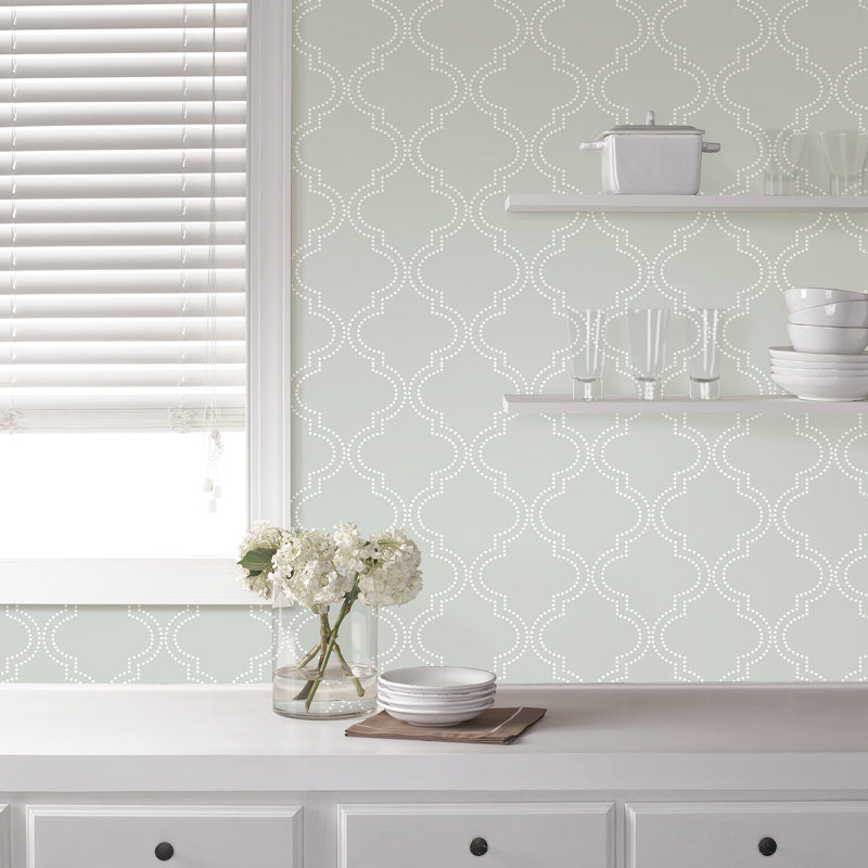 WallPops! Grey Quatrefoil 18' x 20.5" Peel And Stick ...