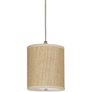 Fabric Shade Pendant Light Wayfair Denning 1 Light Fabric Shade Drum Pendant
