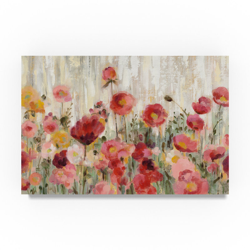 Charlton Home Sprinkled Flowers Crop Acrylic Painting Print On