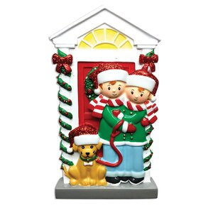 Couples Couple with Dog Shaped Ornament