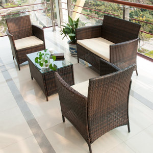 4 Piece Deep Seating Group with Cushion