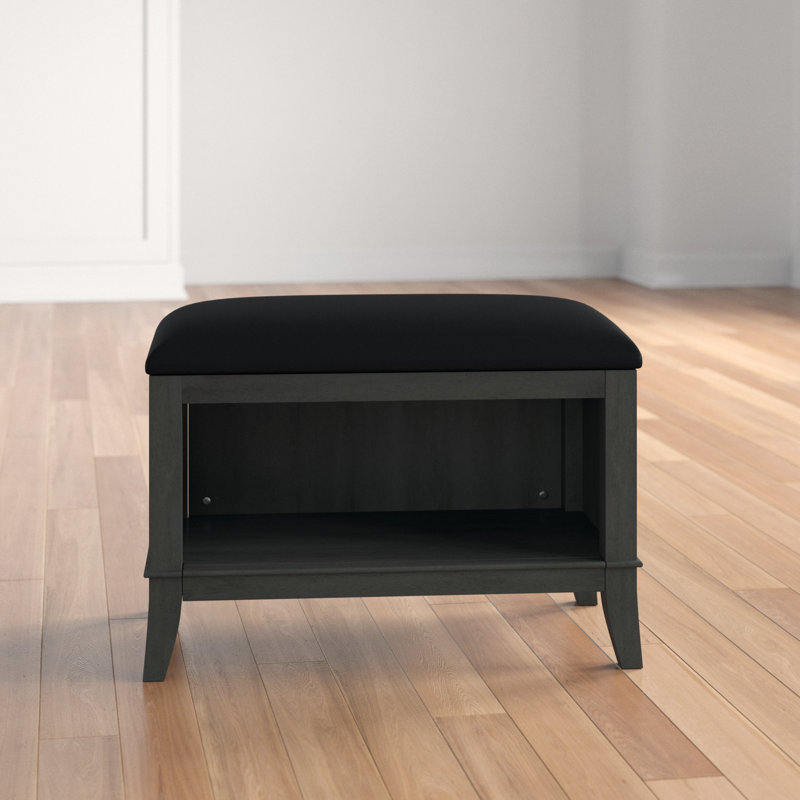 Three Posts Romsey Wood Storage Bench Wayfair