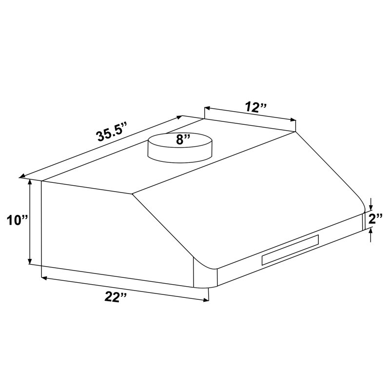 AKDY 36" 500 CFM Ducted Under Range Hood & Reviews Wayfair