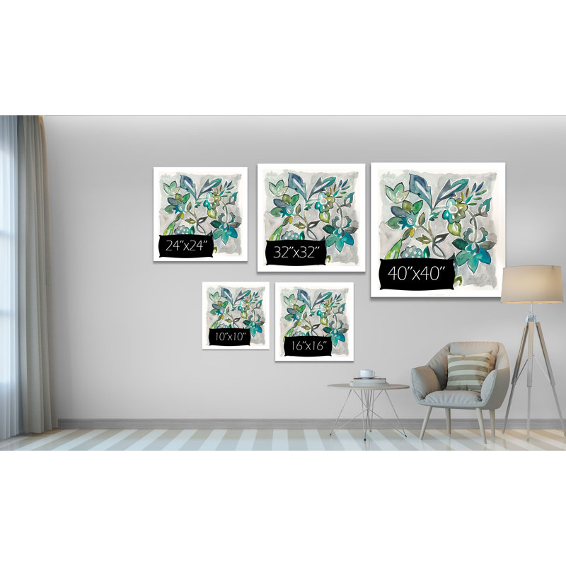 Sapphire Vine I Wrapped Canvas Painting On Canvas Reviews
