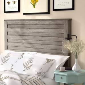 Gavin Weathered Horizontal Overlay Wood Queen Panel Headboard by Gracie Oaks