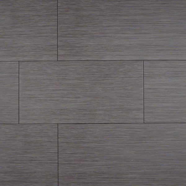 Focus Graphite 12 x 24 Porcelain Wood Look/Field Tile in Gray by MSI