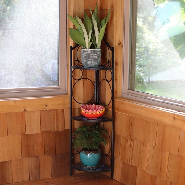 Louth 3-Tier Mosaic Tiled Indoor/Outdoor Corner Display Plant Stand by Fleur De Lis Living| @ $104.95